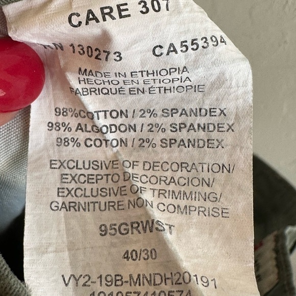 Wrangler Straight Fit Premium Quality Olive/Army Green Jeans Sz: 40x30 - Picture 6 of 11